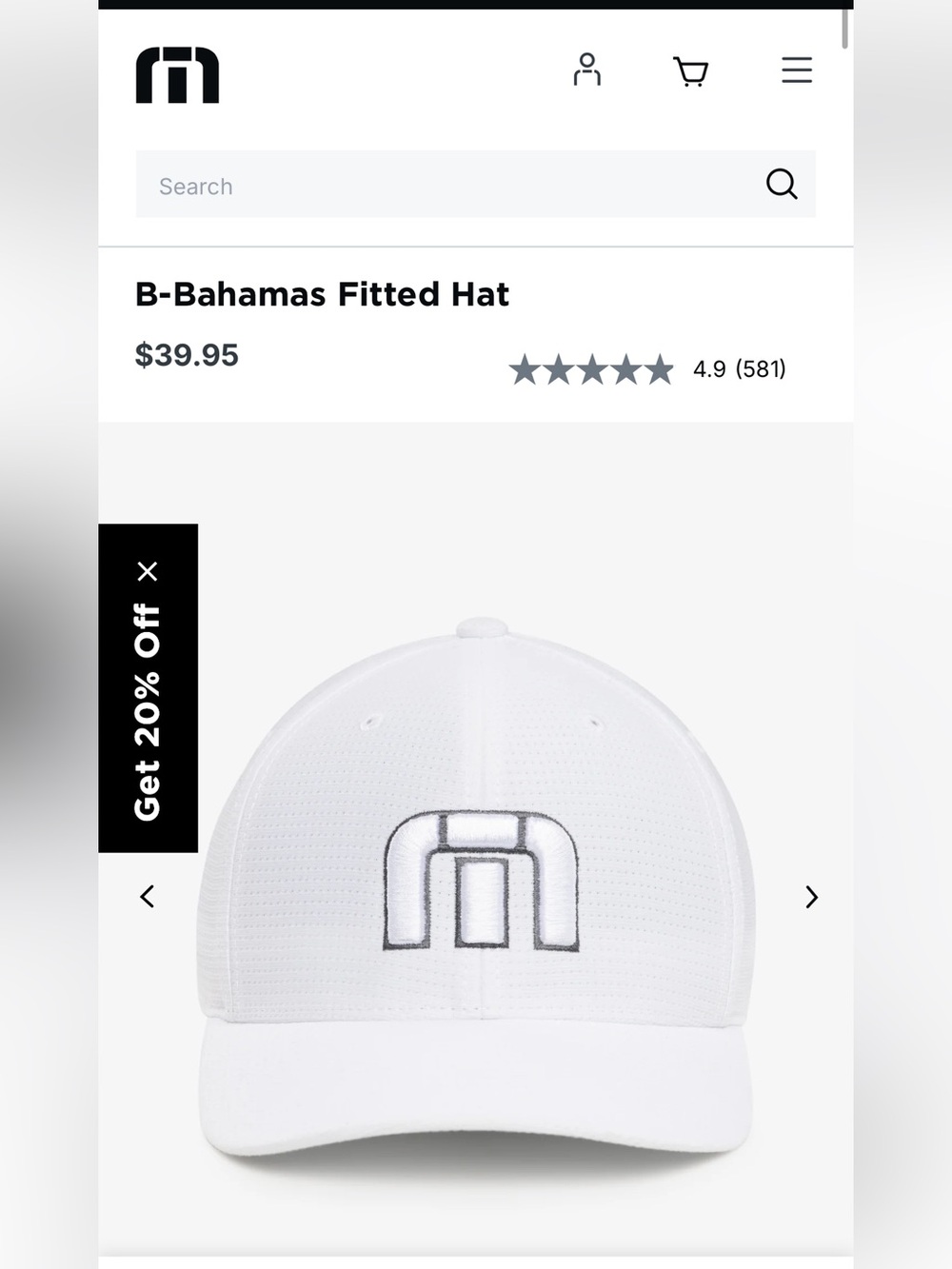 Travis Matthews- B-Bahamas Golf Hat Size S/M
